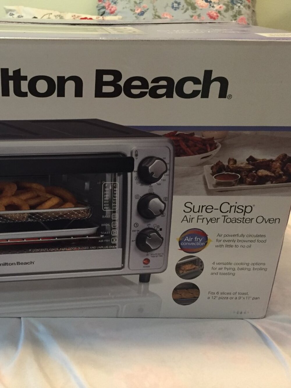 Hamilton Beach Sure-Crisp Air Fryer Toaster Oven 31416J NEW Box was opened to